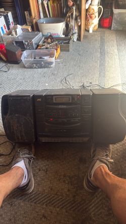 Vintage boom box radio Cassandra cds speakers detach