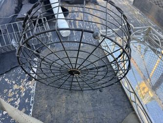 Black Round Metal Basket