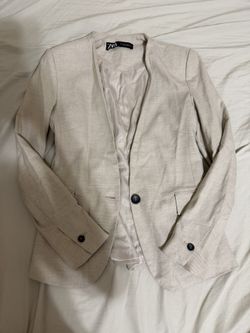 zara beige blazer