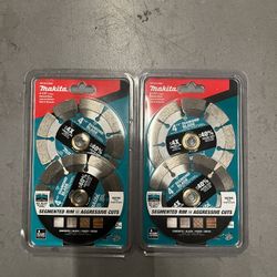 Makita 4.5 in. Segmented Rim Diamond Blade for General Purpose (2-Pack)