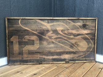 Handmade Wood Seahawks Wall Decor