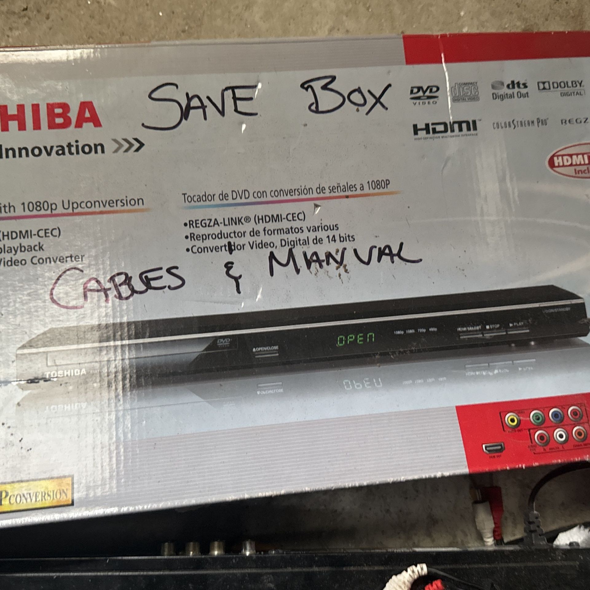Sdk 1000 Toshiba, Dvd Player With 1080