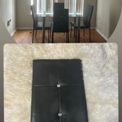4 Chairs With Glass Table 