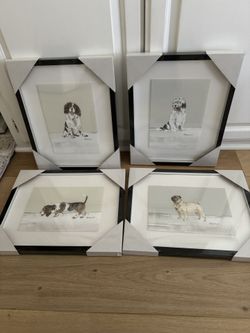 Brand New Contemporary Wall Art With Black Frame Whole Set
