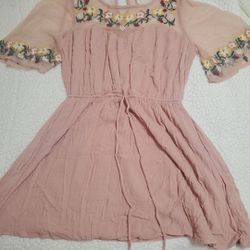 True Destiny Pink Short Sleeve Dress