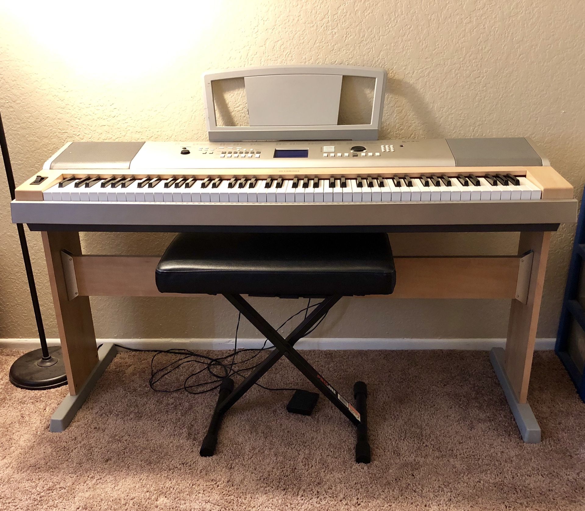 Yamaha YPG625 Portable Grand Piano Electric Keyboard with Weighted