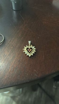 Vintage Diamond And Ruby Heart