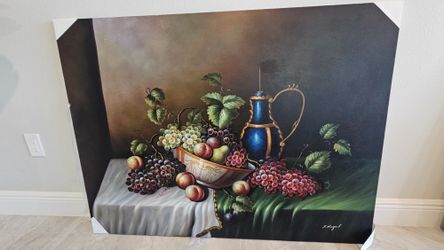 Geniune Oil Painting Signed 36x48 