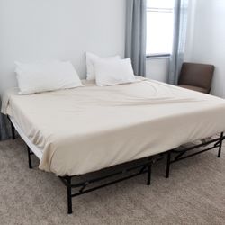King Size Mattress and Metal Bed Frame