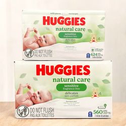 Huggies Natural Care Sensitive Baby Wipes & Refill Packs Bundle