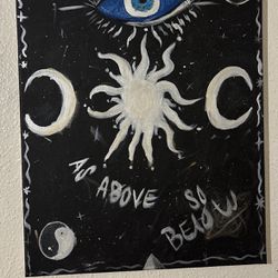 As Above So Below Moon And Sun Painting
