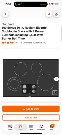 Bosch NEM5066UC Cooktop electric stove new in box