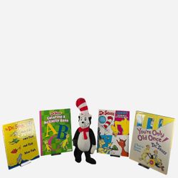 Dr. Seuss Books and Cat in the Hat Plush Bundle