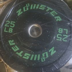 New pair of 25 pounds bumper weights