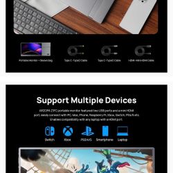 Portable Monitors for Gaming / Work / Office 