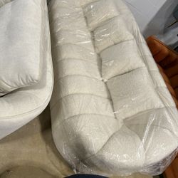 Forrester Sofa Modern Japandi Style Tight Back White Boucle