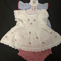 Little Me, cherries and flowers 3 pc set
