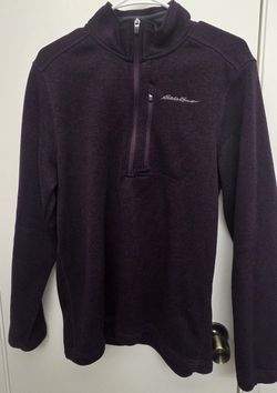 Eddie Baur Dark Purple Quarter-Zip Sweater Men's Size M