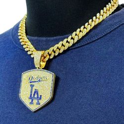 Dodgers Iced Chain Necklace See All Pics 4 More Sold Separately SHIPPING Is AVAILABLE