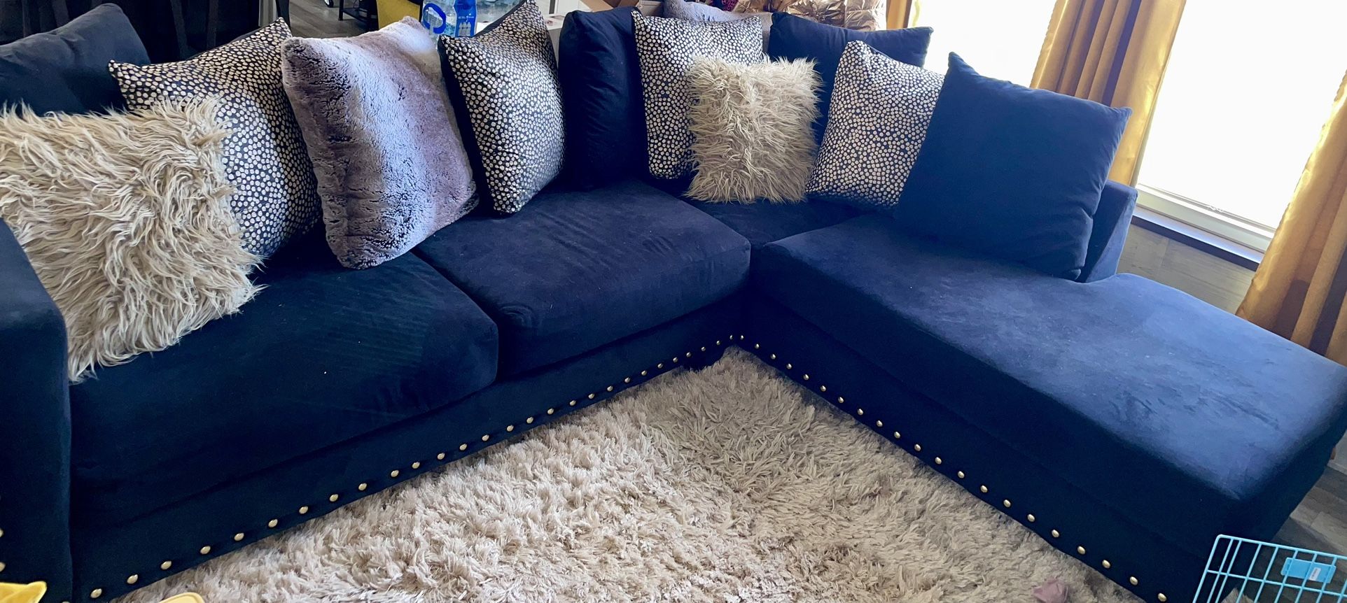 Mini Black and Gold sectional 