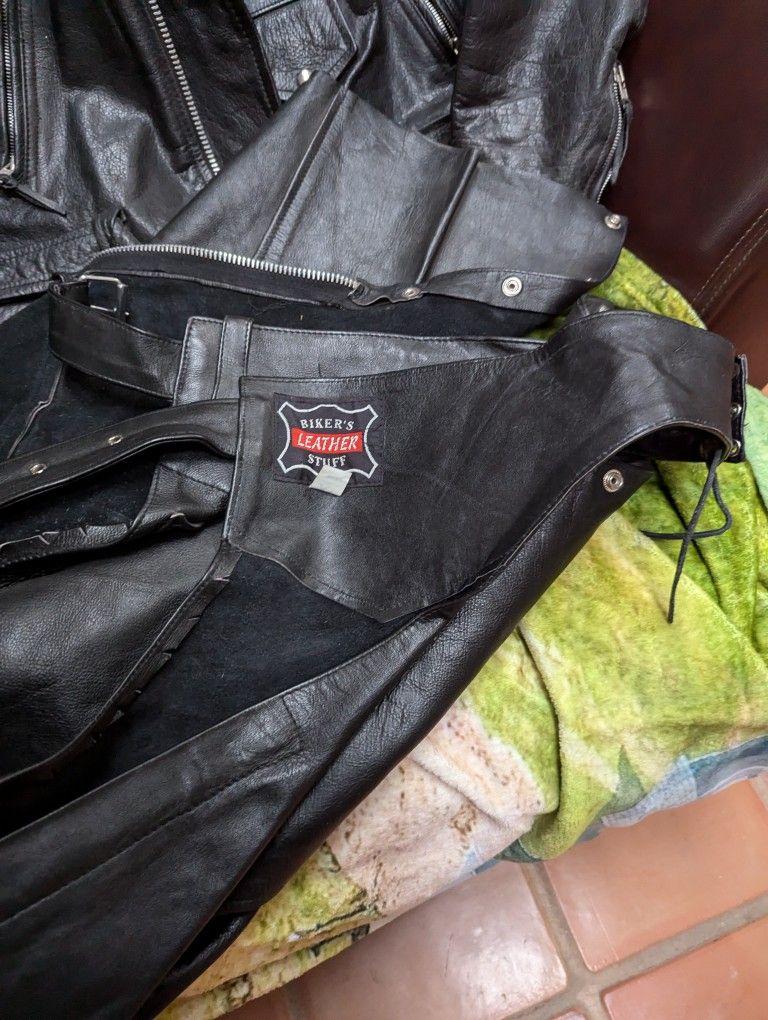 Leather Coats And Chaps