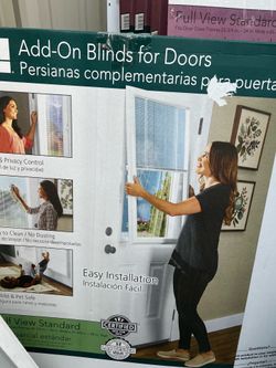 ODL White Cordless Add-On Blinds for Raised Frame Doorglass 23-3/4 in. Width × 65-3/4in. Height Store SKU# 529-455