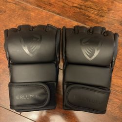 New LIBERLUPUS MMA Gloves Sparring – Open Palm Training Gloves for Grappling, Kickboxing, Muay Thai, Youth Self-Defense, Heavy Bag Workouts – D