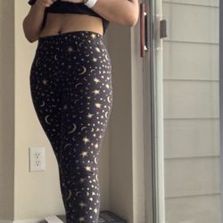 Womens Moon And Star Leggings