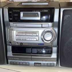 AIWA CA-DW635 Vintage AM FM Dual Cassette CD Portable Stereo Boombox Mint Condition Original Owner!
