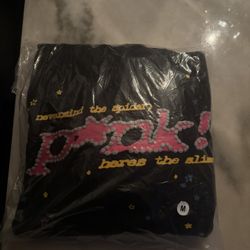 Sp5der P*NK Hoodie Black 