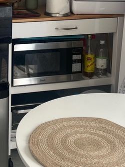 Free - white, wood Microwave Cart