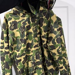 Large BAPE Big ABC Camo Shark Full Zip Hoodie