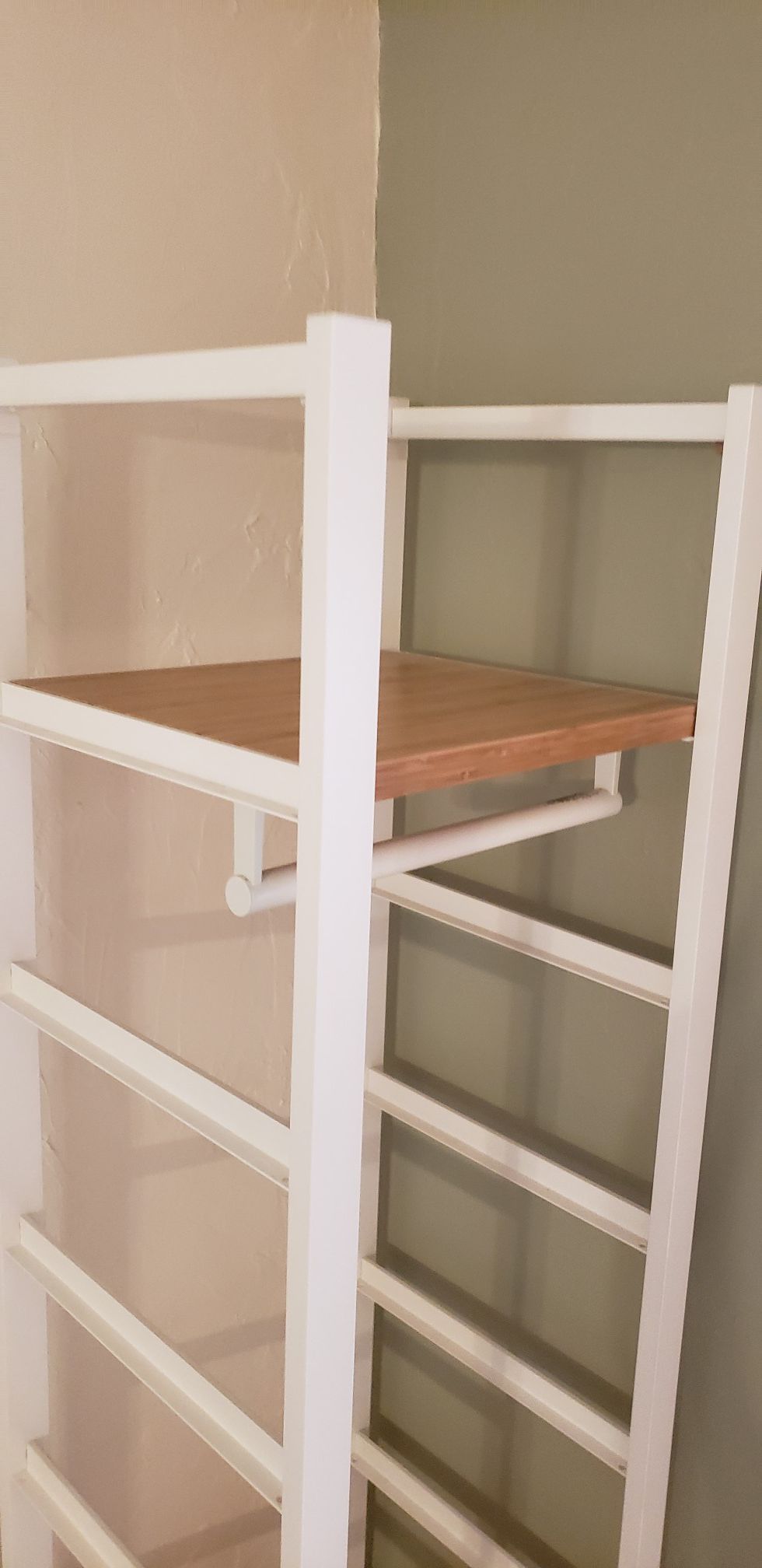 Freestanding Shelving with Closet Rod
