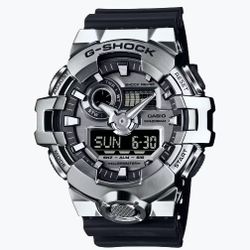 New Casio G Shock G-STEEL Analog-Digital Silver Metallic Watch GM700-1A