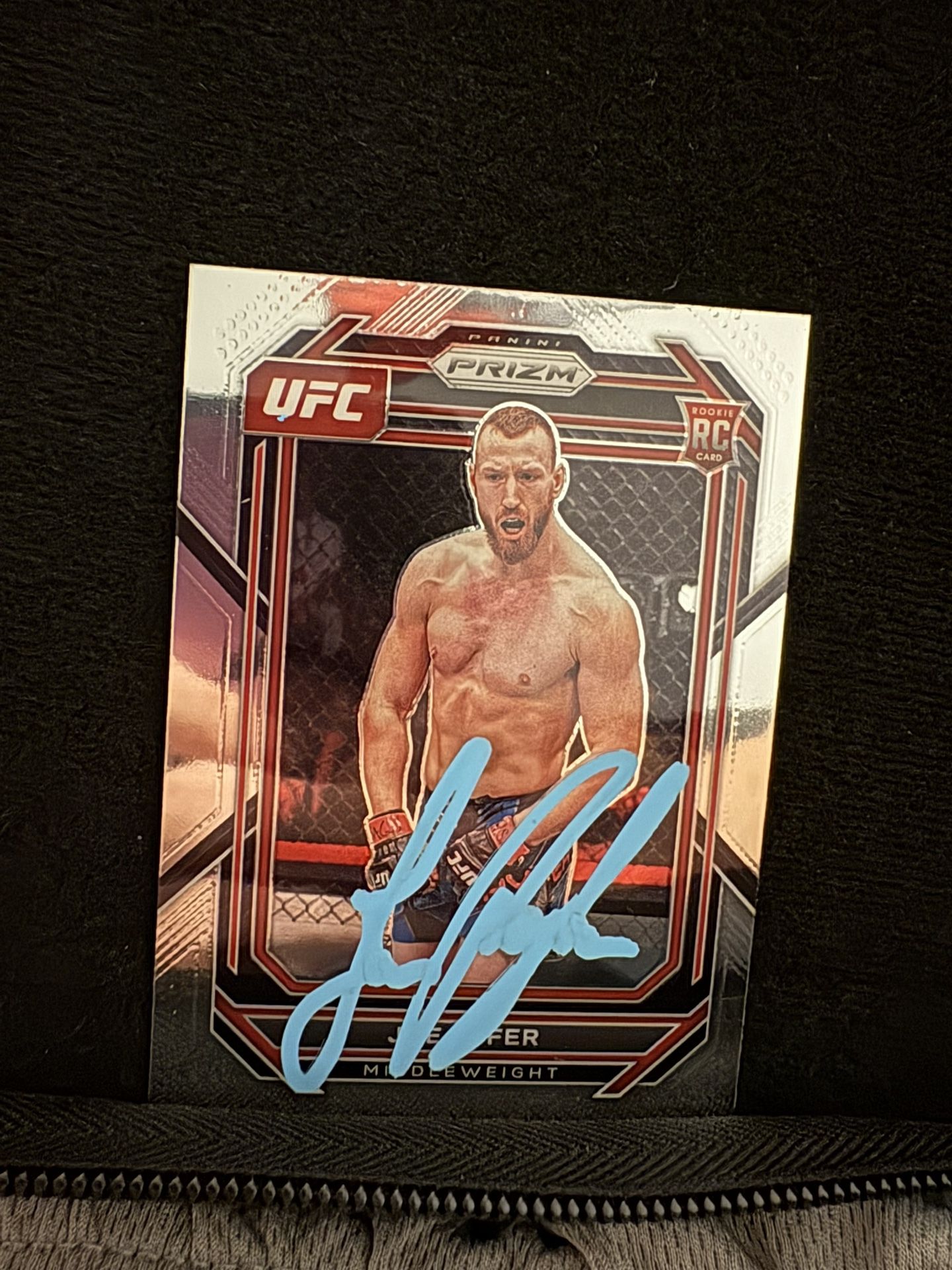 Joe Pyfer Signed 2023 Panini Prizm UFC #159 RC (PA) On Card Autograph