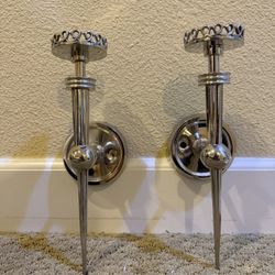 Silver Metal Candle Holder (heavy Duty)