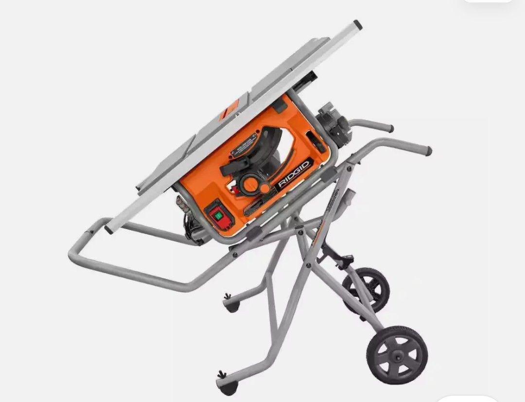 RIDGID 10" PORTABLE TABLE SAW WITH CART/STAND