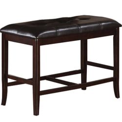 Counter Height Bench Deep Brown - NEW in Box