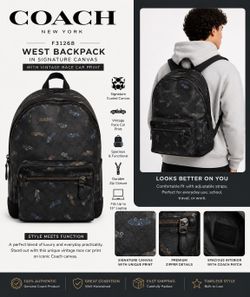 Coach Leather Bookbag Unisex
