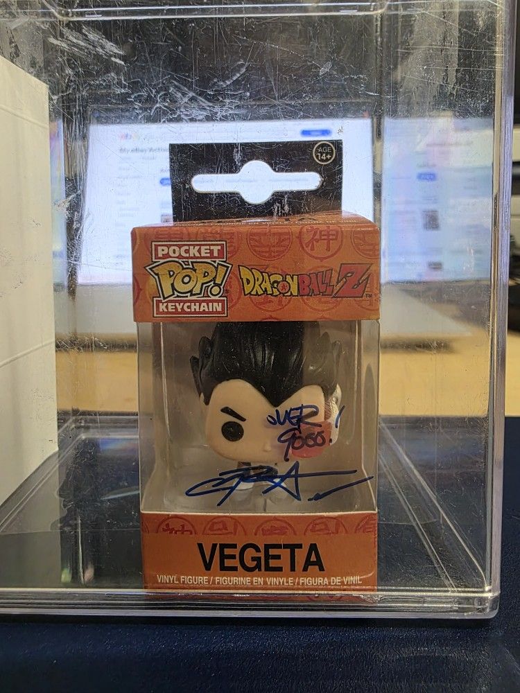 Autographed Vegeta Pocket Pop Keychain JSA COA Christopher Sabat