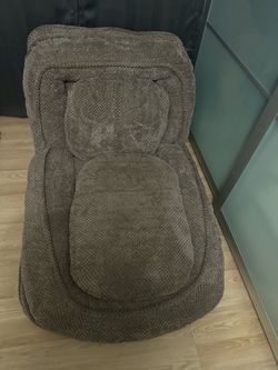 Brown Lazy Fabric Human Lounge Doggie Bed Chair Brown