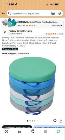 Set of 5 Round Floor Cushions