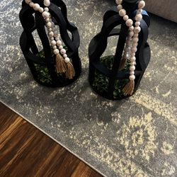 Pair Of Wooden Lanterns 