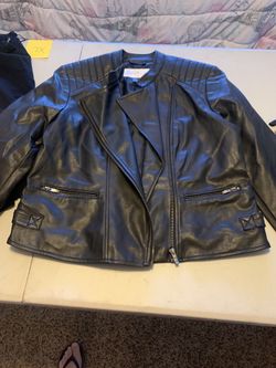 $10. Leather Jaclyn Smith collection Jacket