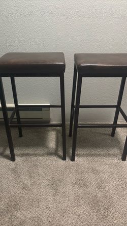 Padded bar stools x2