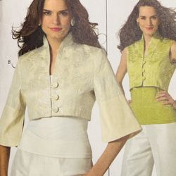 Butterick B4991 Lined Jacket Vest Sizes 14-20 Rare Find Pre Owned