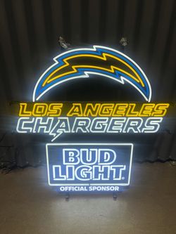 Los Angels Chargers light sign Bud light beer sign neon Jersey hat, Bobblehead football barbecue