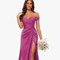 Satin Bridesmaid, Prom Dress