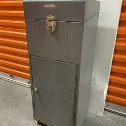 Vintage Metal File Storage Cabinet on wheels