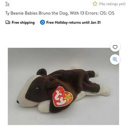 Ty Beanie Babies Bruno the Dog,